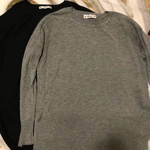2 split hem Zara thin sweaters